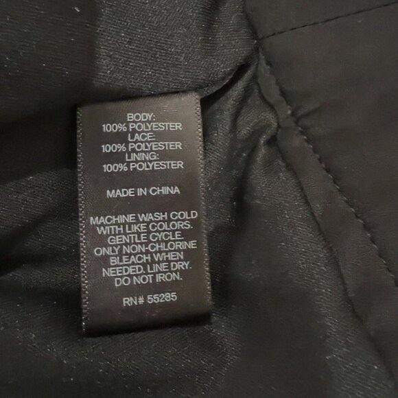 Express Pleated Skirt 4 Black Lined Lace Detail Bottom Midi Side Zip Closure - Picture 8 of 10